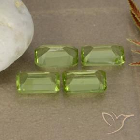 1.89 ct natürliche Mittelgrün Peridot-Edelsteine, Oktagonschliff, VVS-VS