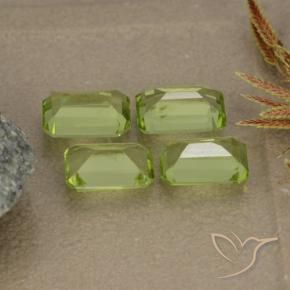 2.43 ct natürliche Lebendiges grün Peridot-Edelsteine, Oktagonschliff, VVS-VS