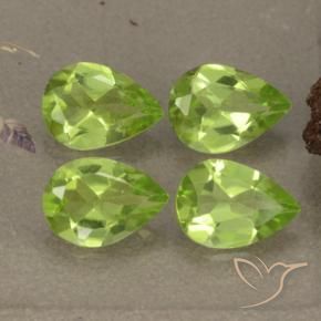 2.70 ct natürliche Lebendiges grün Peridot-Edelsteine, Birnenform, VVS-VS