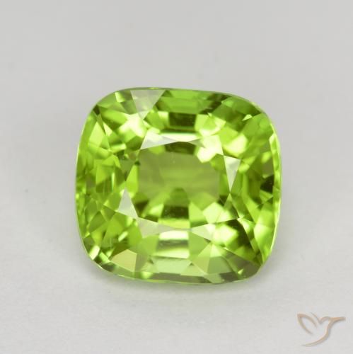 2.35ct Natürlicher Mittelgrün Peridot, Kissen, VS