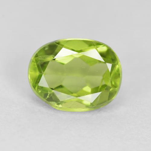 1.36ct Natürlicher gelblich-grün Peridot, Oval, VS