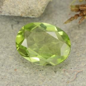 1,20 ctw natürlicher grüner Peridot, Oval Schliff, VS