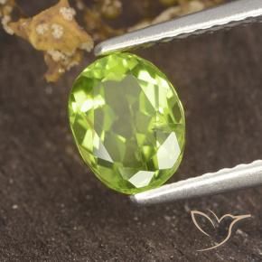 9,17 ctw natürlicher Lebendiges Gelbgrün Peridot, Oval, VS