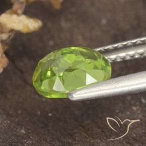 9,17 ctw natürlicher Lebendiges Gelbgrün Peridot, Oval, VS