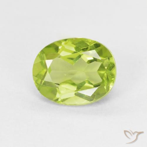 1.30ct Natürlicher Leichtes lebendiges Grün Peridot, Oval, VS