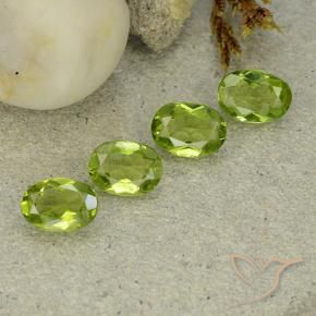 4.50 ct natürliche Lebendiges grün Peridot-Edelsteine, Oval, VS