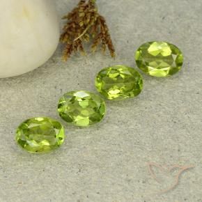 4.90 ct natürliche Lebendiges grün Peridot-Edelsteine, Oval, VS