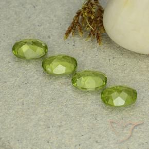 4.90 ct natürliche Lebendiges grün Peridot-Edelsteine, Oval, VS
