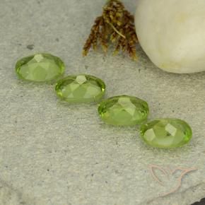 5.23 ct natürliche Mittelgrün Peridot-Edelsteine, Oval, VS
