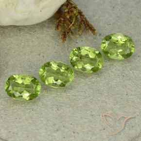 5.57 ct natürliche Leichtes lebendiges Grün Peridot-Edelsteine, Oval, VS