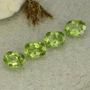 5.53 ct natürliche Lebendiges grün Peridot-Edelsteine, Oval, VS