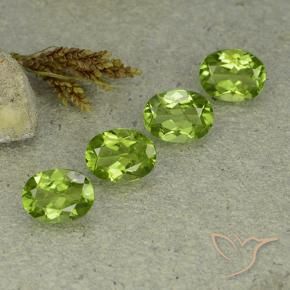 5.51 ct natürliche Lebendiges grün Peridot-Edelsteine, Oval, VS