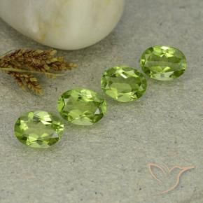 4.98 ct natürliche Mittelgrün Peridot-Edelsteine, Oval, VS