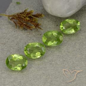 4.95 ct natürliche Lebendiges grün Peridot-Edelsteine, Oval, VS