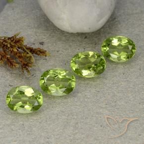 5.34 ct natürliche Lebendiges grün Peridot-Edelsteine, Oval, VS