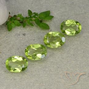 4.86 ct natürliche Lebendiges grün Peridot-Edelsteine, Oval, VS
