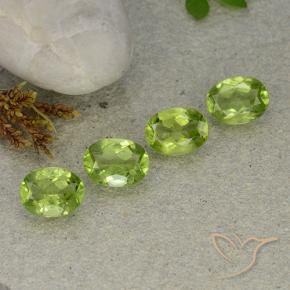5.53 ct natürliche Lebendiges grün Peridot-Edelsteine, Oval, VS