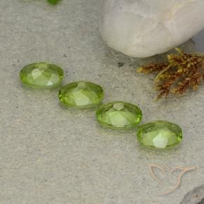 5.53 ct natürliche Lebendiges grün Peridot-Edelsteine, Oval, VS