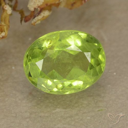 1.15ct Natürlicher Leichtes lebendiges Grün Peridot, Oval, VS