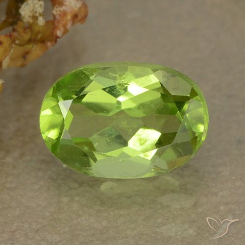 1.20ct Natürlicher Lebendiges grün Peridot, Oval, VS