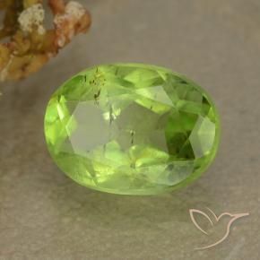 9,17 ctw natürlicher gelblich-grün Peridot, Oval, VS