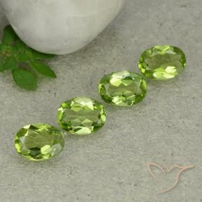 4.79 ct natürliche Lebendiges grün Peridot-Edelsteine, Oval, VS