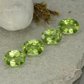 5.28 ct natürliche Lebendiges grün Peridot-Edelsteine, Oval, VS