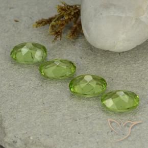 5.28 ct natürliche Lebendiges grün Peridot-Edelsteine, Oval, VS
