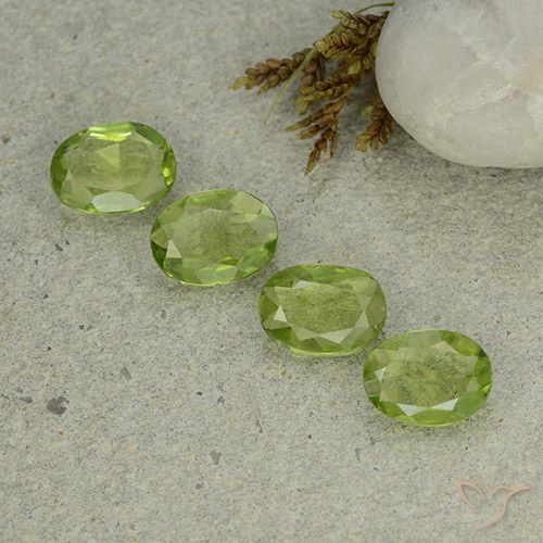 3.92ctw Natürlicher Leichtes lebendiges Grün Peridot, Oval, VS