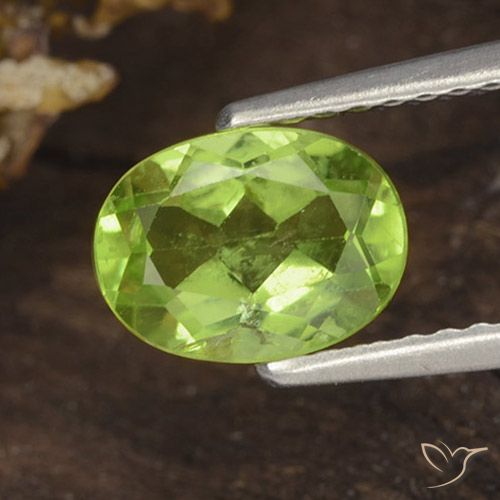 1.35ct Natürlicher hellgrün Peridot, Oval, VS