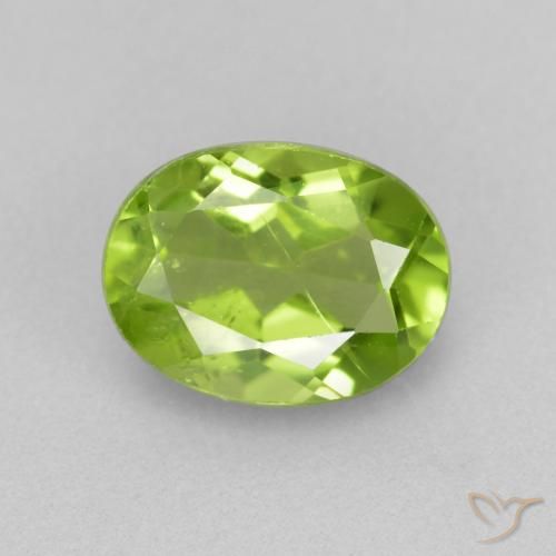 1.37ct Natürlicher Lebendiges grün Peridot, Oval, VS