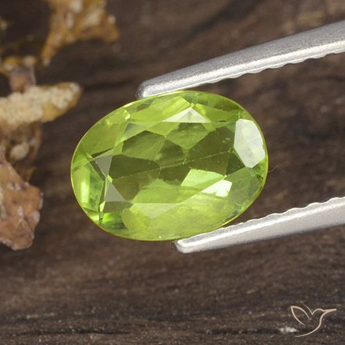 1.20ct Natürlicher Lebendiges Gelbgrün Peridot, Oval, VS