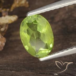 9,17 ctw natürlicher Lebendiges Gelbgrün Peridot, Oval, VS