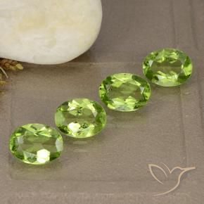 5.07 ct natürliche Lebendiges grün Peridot-Edelsteine, Oval, VS