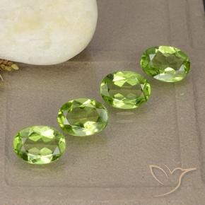 4.77 ct natürliche Lebendiges grün Peridot-Edelsteine, Oval, VS