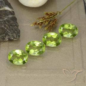 5.38 ct natürliche Lebendiges grün Peridot-Edelsteine, Oval, VS