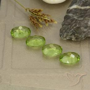 5.38 ct natürliche Lebendiges grün Peridot-Edelsteine, Oval, VS
