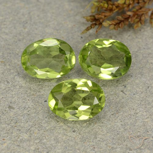 2.91ctw Natürlicher Lebendiges grün Peridot, Oval, VS
