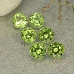 3.09 ct natürliche Lebendiges grün Peridot-Edelsteine, Runden, VVS-VS