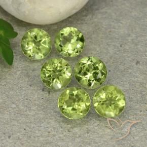 2.87 ct natürliche gelblich-grün Peridot-Edelsteine, Runden, VVS-VS