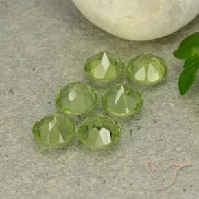 2.87 ct natürliche gelblich-grün Peridot-Edelsteine, Runden, VVS-VS