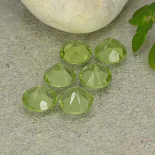 2.82 ct natürliche gelblich-grün Peridot-Edelsteine, Runden, VVS-VS