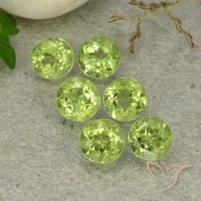 3.09 ct natürliche Mittel-Hellgrün Peridot-Edelsteine, Runden, VVS-VS