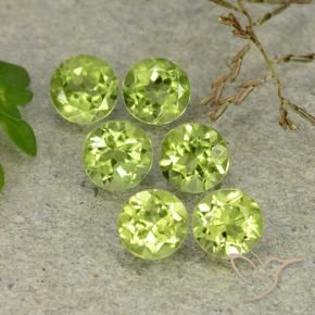 3,11 ct natürliche grüner Peridot-Edelsteine, Rundschliff, VVS-VS