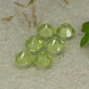3,11 ct natürliche grüner Peridot-Edelsteine, Rundschliff, VVS-VS
