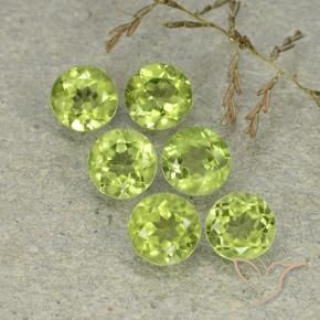 2.85 ct natürliche Mittelgrün Peridot-Edelsteine, Runden, VVS-VS
