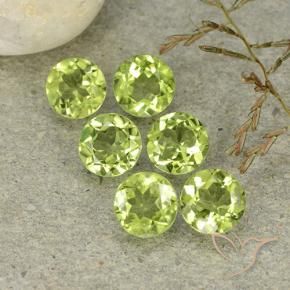 2.65 ct natürliche gelblich-grün Peridot-Edelsteine, Runden, VVS-VS