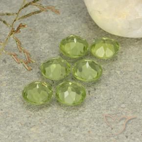 2.65 ct natürliche gelblich-grün Peridot-Edelsteine, Runden, VVS-VS