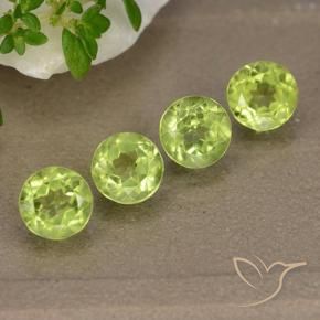 2.14 ct natürliche Mittelgrün Peridot-Edelsteine, Runden, VVS-VS