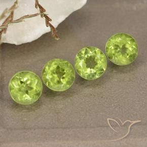 2.01 ct natürliche Mittelgrün Peridot-Edelsteine, Runden, VVS-VS